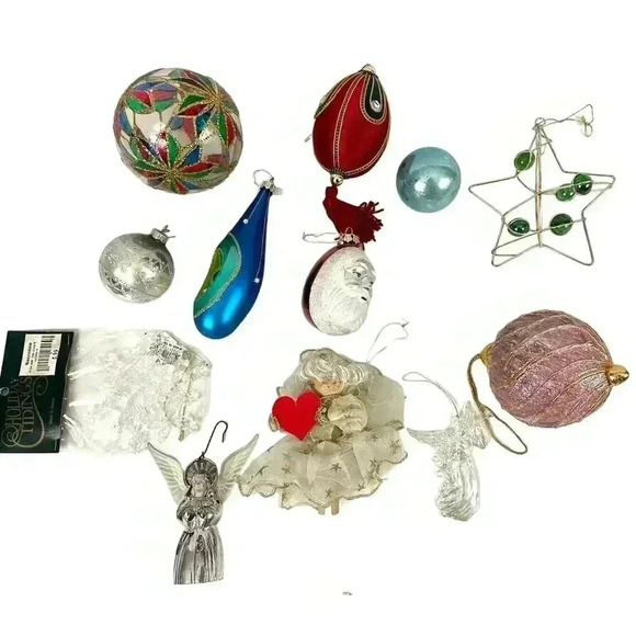 12X Christmas Ornaments Mercury Glass Toppers Poland Shiny Brite MCM VTG - Picture 1 of 16